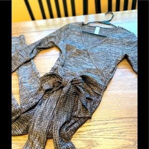 •NWOT QVC Black & Grey Heathered Jumpsuit